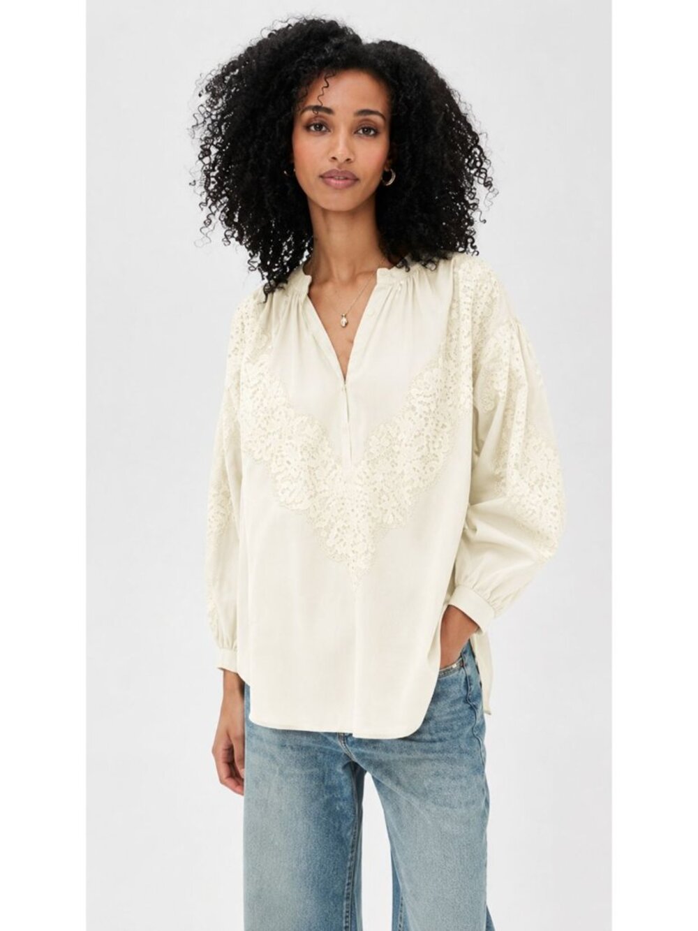 A.L.C. Elaine Top Cream Size Large NWT